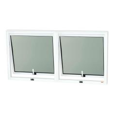 Janela de Alumínio Maxim-Ar 2 Seções 60x120cm Vidro Mini Boreal Confort Brimak Branco