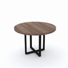 Mesa De Reunião Redonda Pandin Pe40tub - Walnut