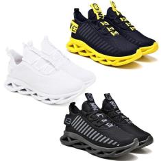 Kit 3 Tênis Esportivo Easy Style Evoltenn Solado Trançado-Masculino