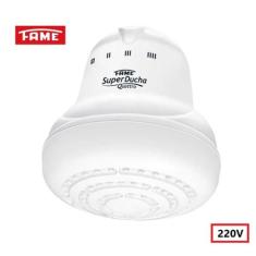 Ducha Fame Super Quattro 6800W Redonda - 4 Temperaturas Branca Multite