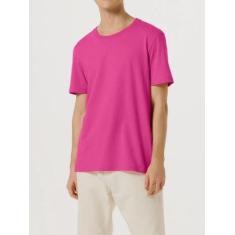 Camiseta World Básica Masculina Manga Curta - Rosa - Hering