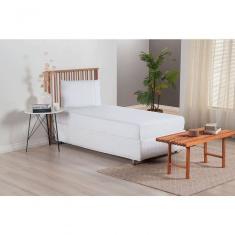 Jogo De Lençol Versatile Ponto Palito Simples 2 Peças Solteiro Micropercal branco