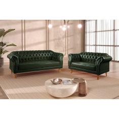 Conjunto De Sofás Chesterfield Duque Verde