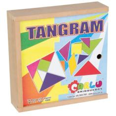 Carlu Brinquedos - Tangram Jogo Educativo, 4+ Anos, 70 Peças, Multicolorido, 1089