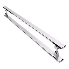 Puxador De Inox Para Porta Pivotante Madeira Vidro 90cm