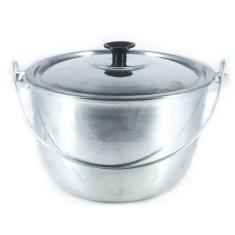 Caldeirão de Alumínio Polido Alça Galvanizada 22cm