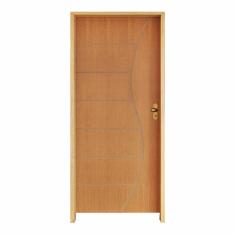 Kit Porta De Madeira 82 x 2.10 Friso Belissima 12 Bat. Misto 11cm Fech. Externa Lado Direito - Hale