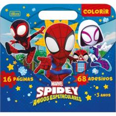 Livro Para Colorir Infantil TILIBRA Spidey C/ Adesivos
