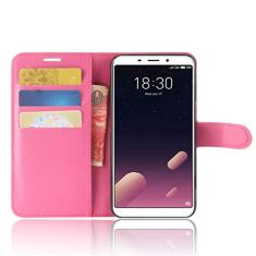 MEIZU MS6 Capa, carteira flip de couro PU premium com compartimento para cartão, suporte e fecho magnético [capa interior TPU à prova de choque] compatível com MEIZU MS6