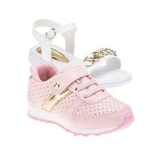 Tenis de Menina e Sandalia Papete - KIT 2 PARES Tam 28 ao 34-Feminino