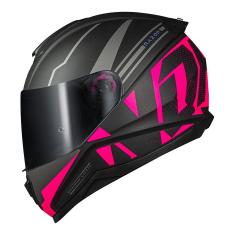 Capacete Norisk Razor Full Preto e Rosa Fosco