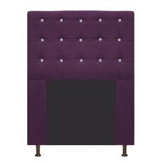 Cabeceira Estofada Dama 90cm Solteiro Suede Roxo