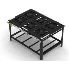 Fogão Industrial Gastromaq 6 Bocas Duplas Linha Centro Fg406cd