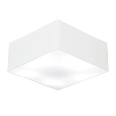 Plafon Quadrado Md-3012 Cúpula em Tecido 21/50x50cm Branco - Bivolt