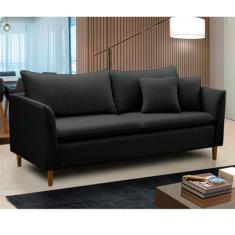 Sofá Living Kassia 2 lugares 1,44m Grafite LansofBR