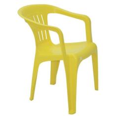 Cadeira Plastica Monobloco Com Bracos Atalaia Amarela - Tramontina