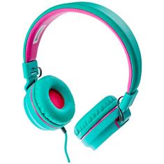 OEX Fone de ouvido com microfone dobravel Teen Fluor HS107 - Turquesa e Rosa