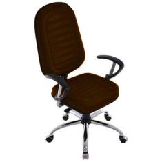 Cadeira Para Escritório Presidente Gomada Linha Blenda Marrom