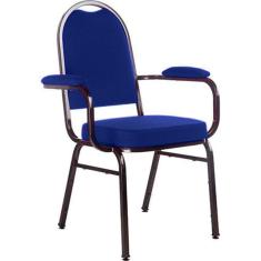 Cadeira Com Braços Para Auditórios Linha Hotel Azul