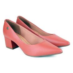 Scarpin Vizzano Bico Fino Salto Bloco - Rosa, 37