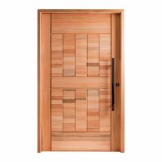 Porta Pivotante Maciça 214x107cm Eucalipto Pm96 Cruzeiro Portas Nude