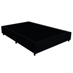 Cama Box Casal Suede Sereneprime Preto 138x188x40