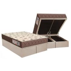 Conjunto Box Baú Queen: Colchão Espuma Orthoflex D28 Comfortpedic + Base Crc Suede Clean(158x198)