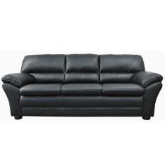 Sofá 2 Lugares Laura 160cm Couro Negro - Gran Belo