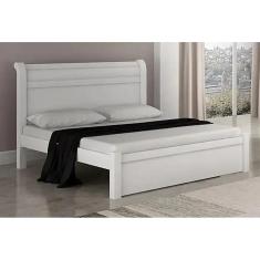 Cama Casal 187 100% MDF Neve - Móveis Valverde