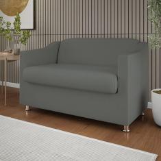 Namoradeira Elegante Sala, Quarto Suede ? Balaqui Decor cinza