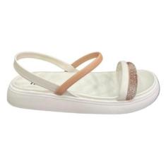 Sandália Feminina Moleca 5469.124 Papete Strass-Feminino
