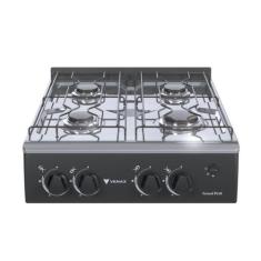 Fogao de mesa 4 bocas grand petit vetro preto fosco gas glp - Venax, B