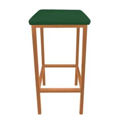 Banqueta Industrial Donna Suede Base Cobre Verde