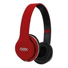 OEX HP103 Style Microfones e Fones de Ouvido, Vermelho