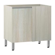 Balcão de Cozinha sem Tampo de Canto Reto Luciane 80cm 1 Porta Lis Luciane Móveis