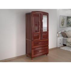 Guarda-roupa Solteiro 2 Portas 2 Gavetas Santana Mel