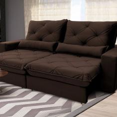 Sofá Reclinável 3 Lugares 300 Cm Nebraska Platinum Marrom