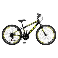 Bicicleta Aro 24 Alumínio Kls Sport Gold Freio V-Brake Mtb 21 Marchas,