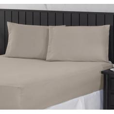 Jogo de Cama Casal King 400 Fios Percal 03 Peças Com Barra, Antiácaro,