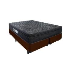 Cama Arezzo King Box Black Molas Ensacadas Marrom - Portobel