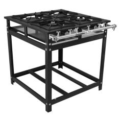 Fogão Super 40 Kenok 4 Bocas 2 Duplas Baixa Pressão Fbsu4b.134