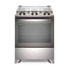 Fogão 5 bocas Electrolux Cinza Efficient com Mesa Inox, PerfectCook e VaporBake (FE5IC) Bivolt