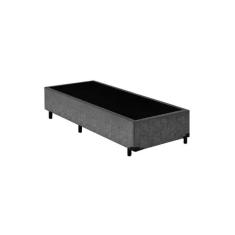 Base Cama Box Solteiro Suede Cinza RC Sono Leve 38x88x188