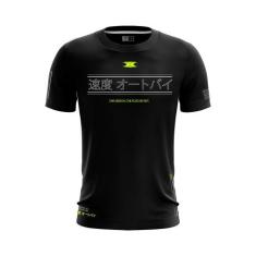 Camiseta Texx Preta Okinawa Verde P