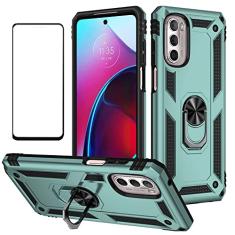 Capa para motorola Stylus 5G 2022 com protetor de tela, suporte de anel, proteção resistente, camada dupla, à prova de choque, capa protetora de grau militar, capa dura para celular G Stylus 5G 2022