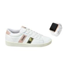 Tênis Casual Star Move com Relógio Feminino Leve Confortável Original,