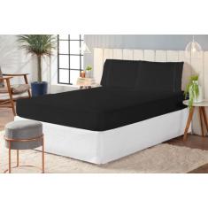 Jogo de lençol cama Queen percal 200 fios varias cores - SAFIRA ENXOVA