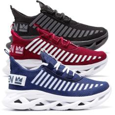 kit 3 tenis unissex masculino feminino Oldsen corrida academia, Pto, B