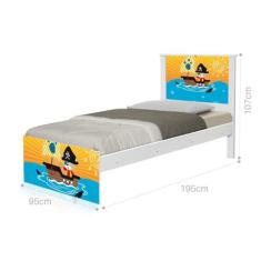 Cama Solteiro Pirata com Colchão - Mais de Casa