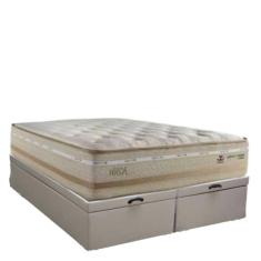 Conjunto: Box Com Baú Bipartido + Colchão Koln Molas Maxspring Casal 138x188x79